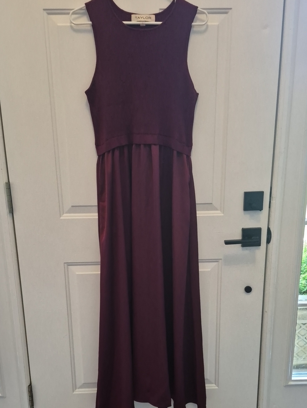 Taylor Deep Plum Sleeveless Maxi Dress